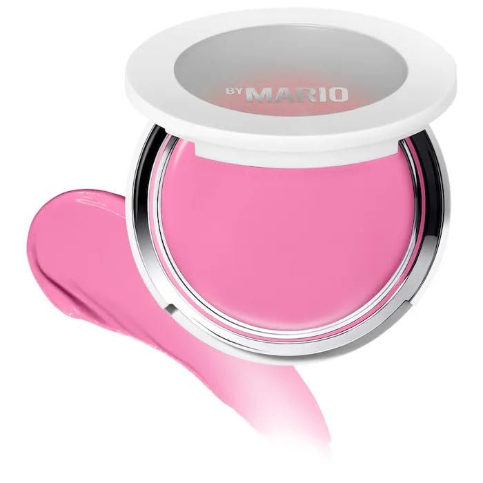 Makeup B-M - Cream Blush Veil  Soft Pop Plumping Cheek Color for Natural Radiant Glow, Lightweight & Blendable Formula, Long-Lasting Finish - Color: Pink Peony - (soft blue pink)