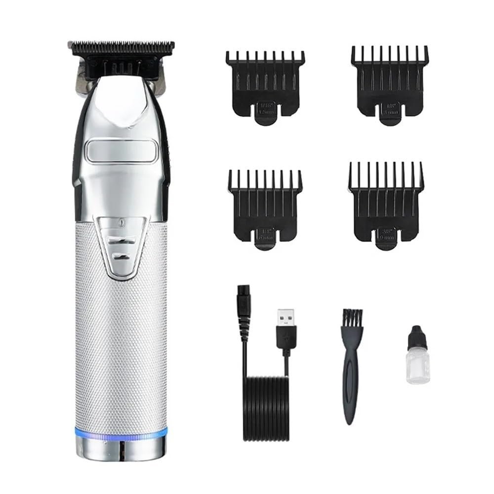 QICOQ Professional Barber Beard Trimmer Stylist and Scissors USB-C Cordless Hair(S9-Sliver)