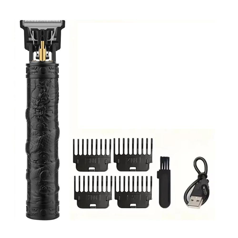QICOQ Hair Trimmer New Professional Cutting Machine Electric Shaver Trimmers with LCD Display Men's Clipper(Red)