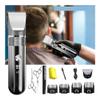 QICOQ Electric Hair Clipper Professional Trimmer Household Waterproof LED Display Men USB Charging Haircut Tools Set(Black-Set2) view 2