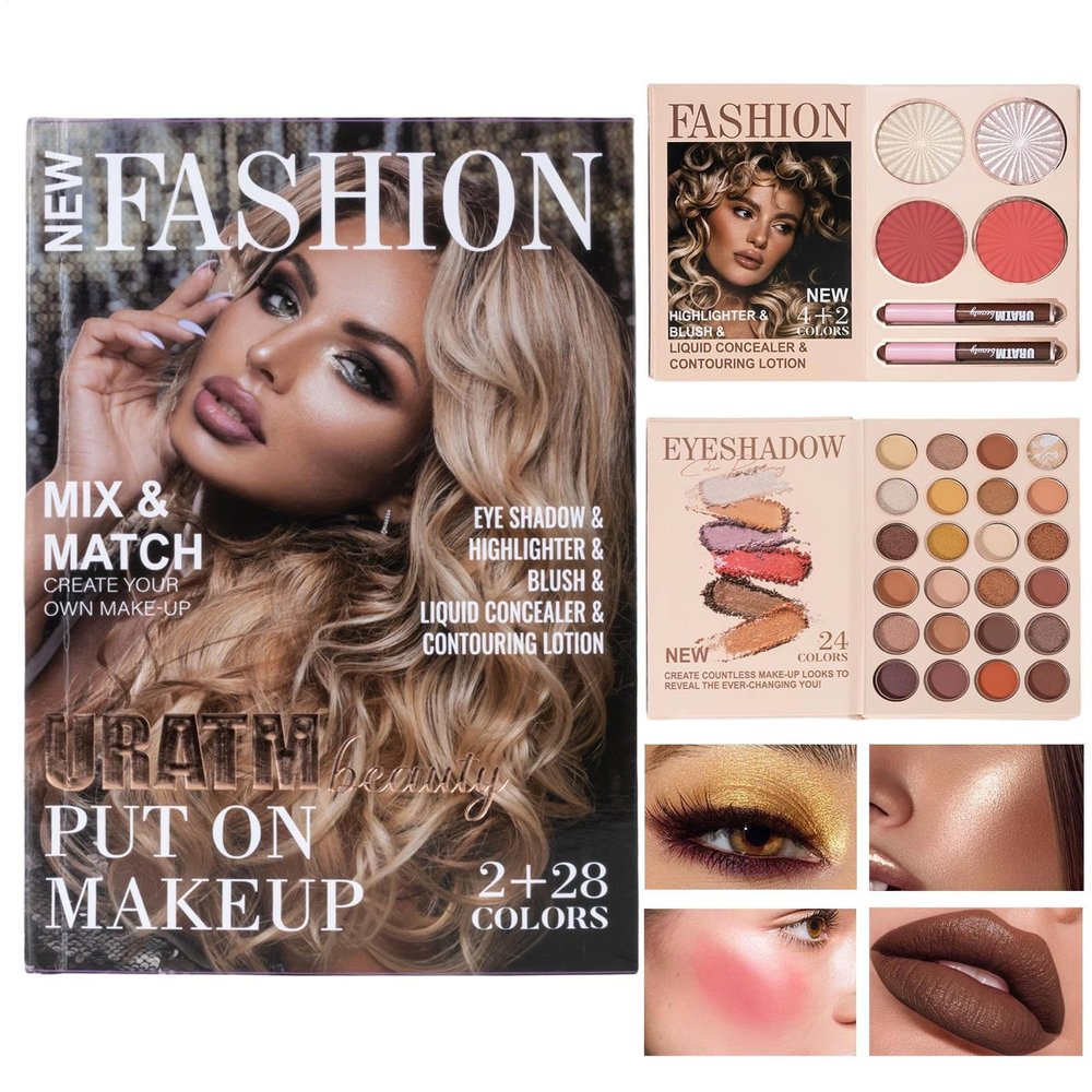 Eye Shadow Palette Makeup | 30-Colors Long Lasting Concealer - Eyeshadow Highlighter Beauty Makeup Set - for Party Travel Holiday Birthday Dates Photoshoots Work Wedding Evening Out Women Brides