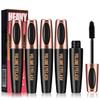 4D Silk Fiber Lash Mascara, Black Mascara Lengthens And Volumizes, Long-Lasting Waterproof Smudge-Proof, Non-Flaking Natural No Clumping Thickens, Hypoallergenic Formula (4 Packs) view 1