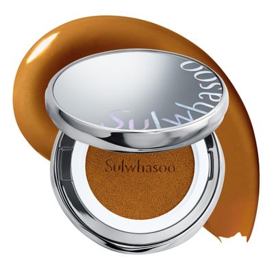Sulwhasoo Perfecting Cushion SPF 46 Foundation | Korean Cushion Foundation with Medium Coverage | Evens Skin Tone & Blurs Imperfections | Hydrating Semi Matte Finish for Radiant Skin, 37 Maple