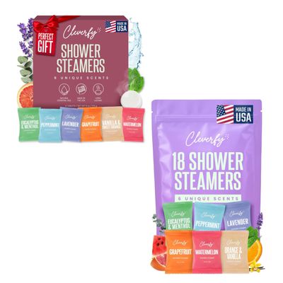 Cleverfy Shower Steamers Aromatherapy for Women and Men  6 x 18 Pack