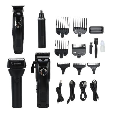 HETHLIF Hair Trimmer Kit, Clippers and Grooming Set for Men Women Kids, Cordless Barber Grade Haircut Machine with T Shaped Cutter, Lithium Ion Batteries, Hair Clippers and Trimmer Set (Black)