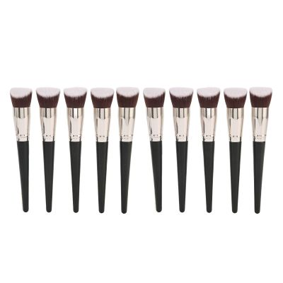 10Pcs Oblique Concealer Brush Set, Concealer Brush, Soft Synthetic with Ergonomic Handle, Makeup Brush for Liquid and Cover Blemishes,