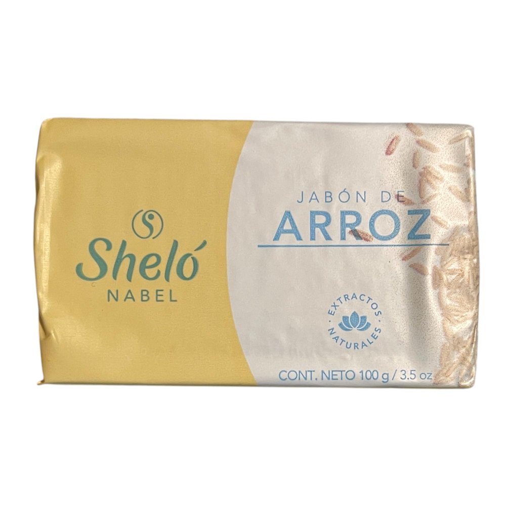 Shelo Nabel Rice Soap, Natural Bar with Rice Extract, 3.5 oz (100g), / Shelo Nabel Jabon De Arroz 100grs
