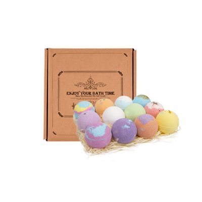 winying Handmade Cocoa Butter Bath Bombs Gift Set with Shea Butter to Moisturize Skin 12 Pieces/Box One Size