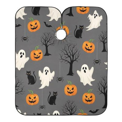 White Ghosts Barber Aprons Salon Professional Cape, Washable Haircut Cape 64.9 In x 55.1 In