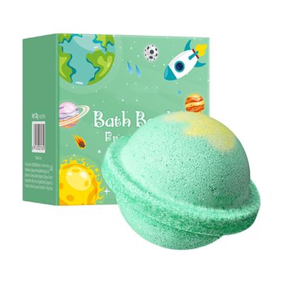 dPois Space Themed Moisturizing Bath Bombs for Women Galaxy Planet Foam Bath Relaxation Green Yellow One Size