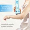 Livora Electric Shaver for WomenSilk Glide Pro ShaverRechargeable Electric Trimmer for Bikini, Pubic Hair, Legs, Body, Wet/Dry(Blue). view 3