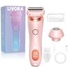 Livora Electric Shaver for WomenSilk Glide Pro ShaverRechargeable Electric Trimmer for Bikini, Pubic Hair, Legs, Body, Wet/Dry (Pink). view 1