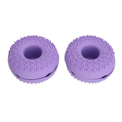 Donut Shape Makeup Brush Cleaner, Silicone Cosmetic Brush Mat, 2 Pcs Cute Makeup Brushes Cleaner with Bowl Shaped and Convenient Clasp for Storage Washing,