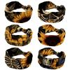6 Pack Wide Headbands For Women Elastic Headband Skeleton Sunflower Head Bands Women's Hair Band Turban Workout Soft Sweat Hairband Accessories view 1