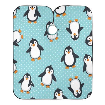 Cute Cartoon Penguins Barber Cloth Hair Cape Waterproof, Barbershop Gown 64.9 In x 55.1 In