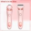 byepica Women's Electric Shaver, 2-in-1 Hair Removal & Bikini Trimmer with Led Display, Quick Charge Type-C, Dual Head Wet/Dry, Includes Guide Combs, view 3
