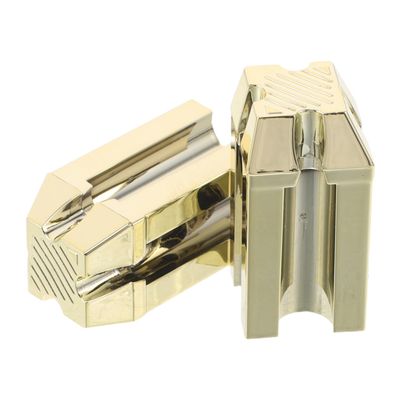 Healvian 2pcs Gold Eyebrow Pencil Sharpener with Precision Slots Multi-Angle Flat Tip Cosmetic Tool for Eyebrow Eyeliner Lip Pencils Rust-Resistant Makeup Trimming Accessory for Travel and