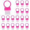 Gogogmee 100pcs Portable Nail Cleaning Brushes Small Scrubbing Brush Ergonomic Grip Plastic Finger Nail Manicure Tools for Women and Men Pink view 1