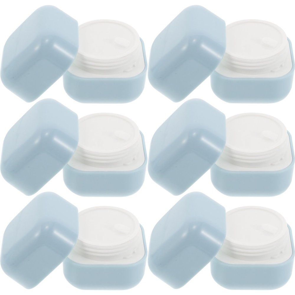 GANAZONO 10pcs Plastic Cosmetic Jars with Screw Lids and Inner Liners Refillable Travel Containers for Face Cream Lip Balm Toiletries Leakproof Lightweight Compact Skincare Storage