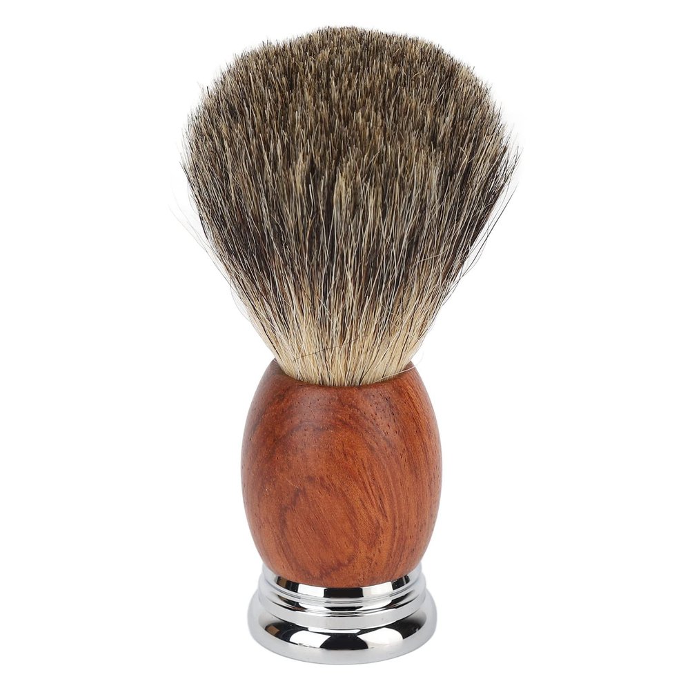 Shaving Brush for Men, Wooden Handle Beard Shaving Brush, Portable Ergonomic with Soft Synthetic, Elegant Salon Shaving Brush for Home Travel Grooming