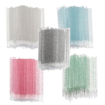 GALPADA Crystal Handle Lip Brush Precision Cotton Swabs for Even Lipstick Application Portable Disposable Lip Gloss Applicators with Micro Brush Wands for Daily Makeup and Salon Use