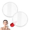 2Pcs Silicone Makeup Sponge, Clear Round Powder Puff with 1 Travel Case Washable Makeup Applicator for Women Girls Non-Absorbent Cosmetic Applicator for Foundation, Concealer, Cream, Blush view 2