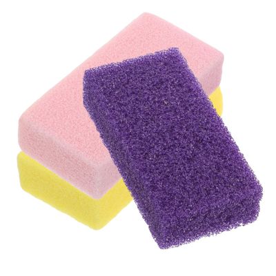 NOLITOY 3pcs Foot Callus Remover PU Foam Pedicure Scrubber with Double-Sided Coarse and Fine Surfaces for Dead Skin Removal and Cracked Heel Exfoliation Non-Slip Grip for Shower and