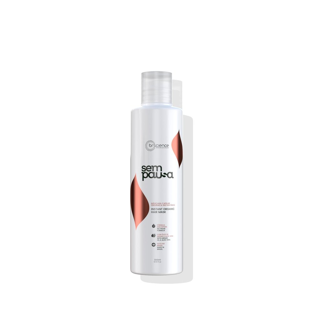BRSCIENCE Sem Pausa Organic Keratin Hair Treatment | Alisado sin formol | Formaldehyde-Free Brazilian Keratina para Alisar el Pelo | Organic Hair Straightening | Keratina Brasilea (10.14 Fl Oz)