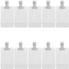 10 Pack Travel Size Squeeze Pouches, 30ml Clear Refillable Bottles, Portable Toiletry Containers, Refillable Leakproof Cosmetic Container Kits, Lotion Shampoo Shower Gel Squeezable Bags view 1