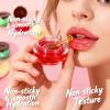 8 PCS Bee Lip Balm Honey Pot, Strawberry, Watermelon, Apple Lime, Cherry, Mint, Grapes & Peach Flavors Honey Sleeping Lip Balm Bulk, Moisturizing Lip Mask Overnight Reduces Lip Lines, Cracked Lip Care view 2