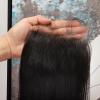 WOWANGEL Ultra Thin SKINLIKE Real HD Lace Closure Only, 5x5 Film HD Lace Closure Pre Plucked Invisible Melted Clear Full Cuticle Aligned Natural Black Brazilian Human Hair 14 Inch view 2