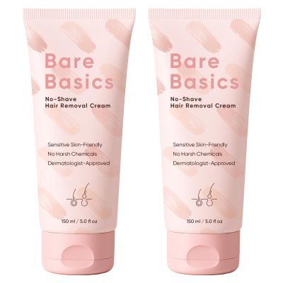 Bare Basics No Shave Hair Removal Cream - Effortless Hair Removal, Long-Lasting Smoothness, Sensitive Skin-Friendly - 150ml/5.0fl oz (2)