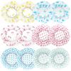 12 PCS Reusable Shower Cap Waterproof Plastic Shower Hair Cap for Women Reusable Waterproof Elastic Showercap for Travel, Bath, Bathtub Bath, Women, Men, 6 Types view 1