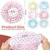 12 PCS Reusable Shower Cap Waterproof Plastic Shower Hair Cap for Women Reusable Waterproof Elastic Showercap for Travel, Bath, Bathtub Bath, Women, Men, 6 Types view 2