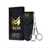 MUSI 4 Inch Eyebrow Scissors - Muti-purpose Small Scissors for Mustache, Beard, Nose Hair, Nail, Ear & Eyelash Trimming - Professional Stainless Steel Mini Grooming Scissors for Men Women with Comb view 1