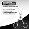 MUSI 4 Inch Eyebrow Scissors - Muti-purpose Small Scissors for Mustache, Beard, Nose Hair, Nail, Ear & Eyelash Trimming - Professional Stainless Steel Mini Grooming Scissors for Men Women with Comb view 2