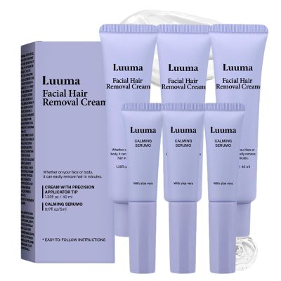 Facial Hair Removal Cream for Women, Luuma Facial Hair Removal Cream - Sensitive Skin 2-in-1 Kit with Soothing Essence, Gentle Plant Formula (3)