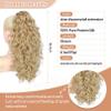 Flufymooz 100 Pure Protein Ponytail Extension, 18 Inch Curly Claw Clip Ponytail Hair Extensions Natural Soft pony tail hairpiece for women-Deep Blonde with Ash Blonde Highlights view 3