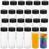24PCS Plastic Bottles with Caps, 12 oz Clear Empty Sensory Juice Bottles, Reusable PET Plastic Liquid Containers, Leak-proof Water Bottles for Milk, Beverage view 1