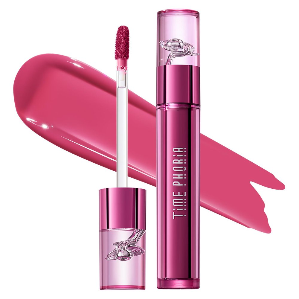 TIMEPHORIA Altera Blurring Lip Tint 007 Surge, Fuschia Pink Glossy to Soft Matte Finish, Blur Lip Lines, Weightless No-Sticky Airy Velvet Texture, Vibrant Hydrating Long-Lasting Lip Stain