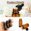 10 PCS Amber Glass Essential Oil Bottles: 20ml Refillable Vials, Cosmetic Perfume Aromatherapy Storage Container Vial Pots with Black Cap view 4