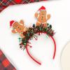 Glitter Gingerbread Headbands, Christmas Cute Headband for Women, Sparkly Gingerbread Man Bopper Headband Red Green Star Tassel Hairband Winter Xmas Holiday New Year Christmas Party Hair Accessory view 2