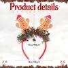 Glitter Gingerbread Headbands, Christmas Cute Headband for Women, Sparkly Gingerbread Man Bopper Headband Red Green Star Tassel Hairband Winter Xmas Holiday New Year Christmas Party Hair Accessory view 4