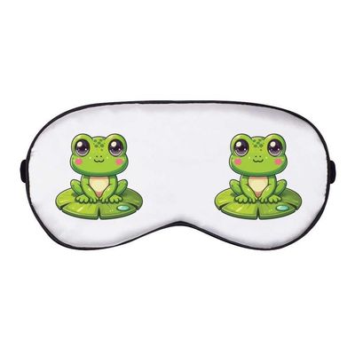 Azeeda 'Cute Frog On Lilypad' Sleep/Travel Eye Mask (EY00033844)