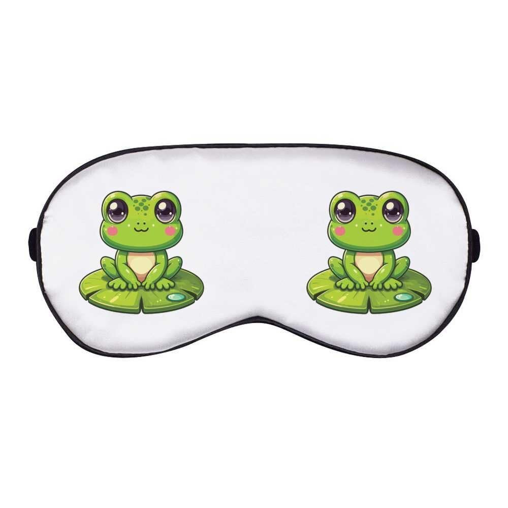 Azeeda 'Cute Frog On Lilypad' Sleep/Travel Eye Mask (EY00033844)