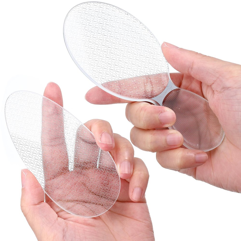 2Pcs Glass Foot File, 8-Shaped and Oval Smooth Sides Callus Remover, Nano Glass Foot Scraper Scrubber Dead Skin Removal, Pumice Stone Professional Pedicure Tools for Feet