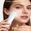 Yecheer Dermaplane Razor for Women Face: Sonic Dermaplaning Tool for Smooth&Flawless Skin - Professional Peach Fuzz Remover w/LED Light&8 Refill Blades - Non-Irritating Electric Facial Hair Removal view 2