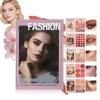 Fashion Makeup Book, Fashion Makeup Palette Book, 5 Layer Makeup Book Palette, Professional 24-Color Eyeshadow Palette, Long Lasting High Pigment Highlighter & Blush for Women(B) view 1