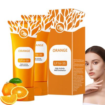 Orange Exfoliating Gel, Moisturizer Face Body Scrub 50g  Facial Cleansing For All Types Skin
