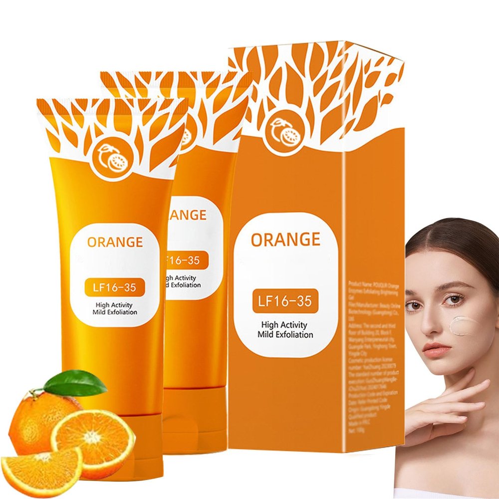 Orange Exfoliating Gel, Moisturizer Face Body Scrub 50g  Facial Cleansing For All Types Skin